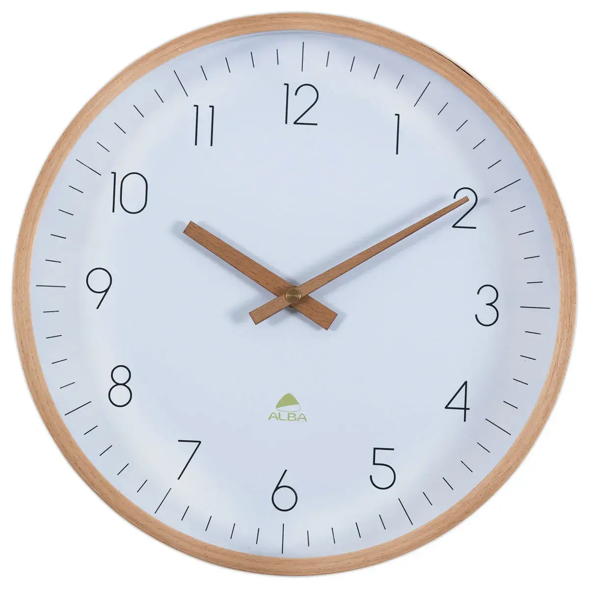 Wandklok 30 cm houten wijzerplaat 