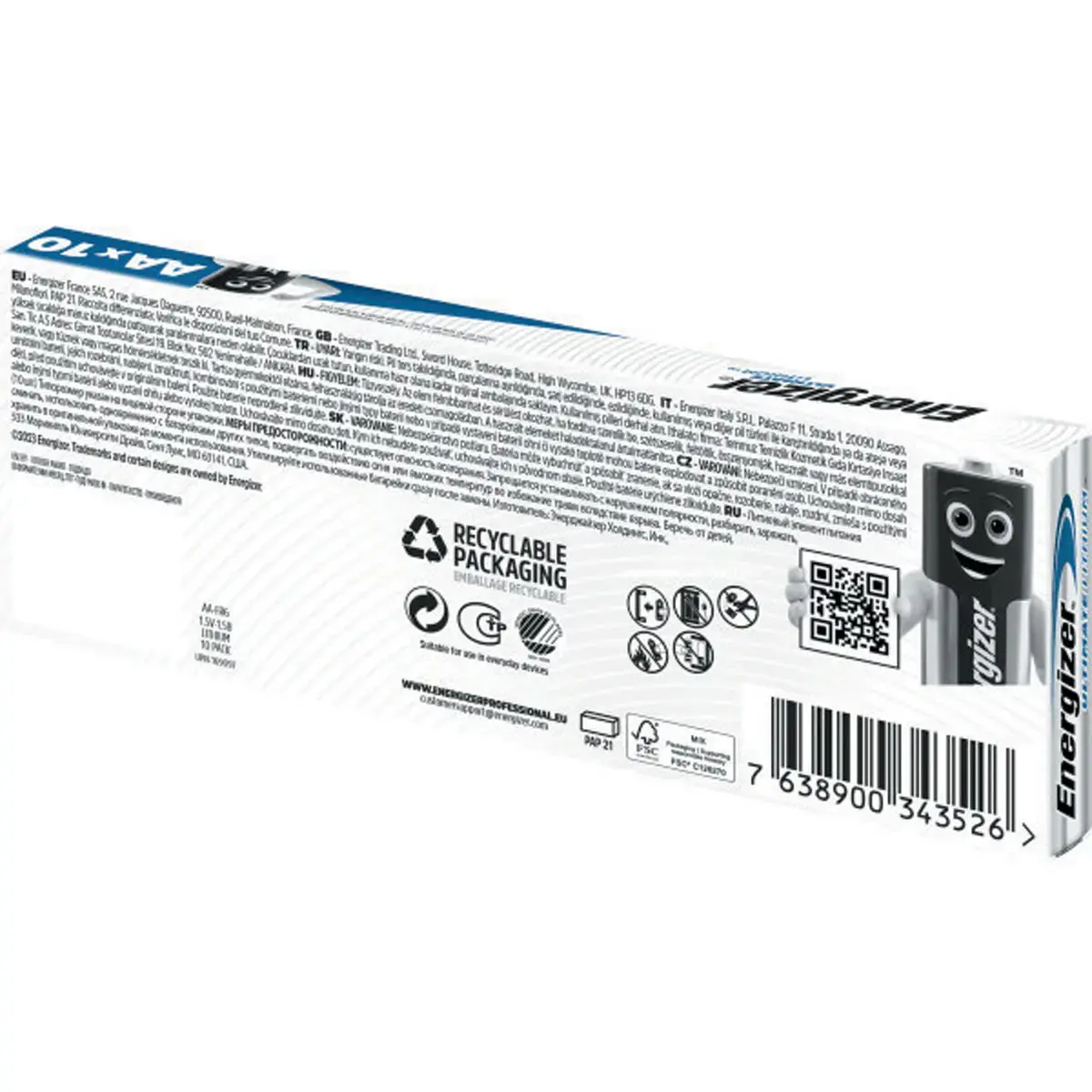 10 Lithiumbatterijen Ultimate LR6 (AA) - ENERGIZER