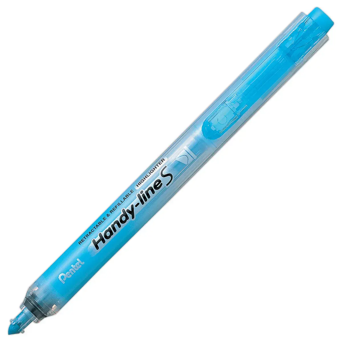 Intrekbare markeerstift - afgeknotte punt - blauw - PENTEL