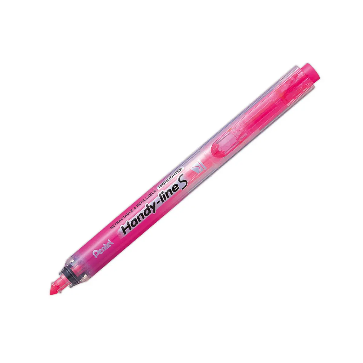 Intrekbare markeerstift - afgeknotte punt - roze - PENTEL 
