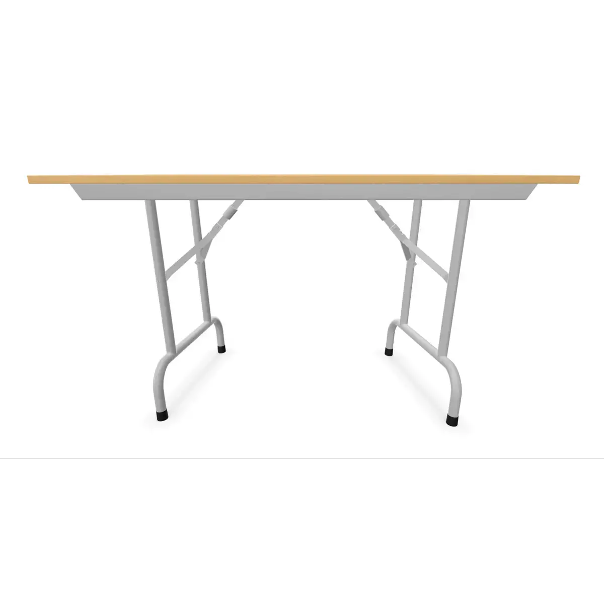 Vouwtafel polyvalent Rico 120 x 80 cm aluminium poten. Natuurlijk beukenhout