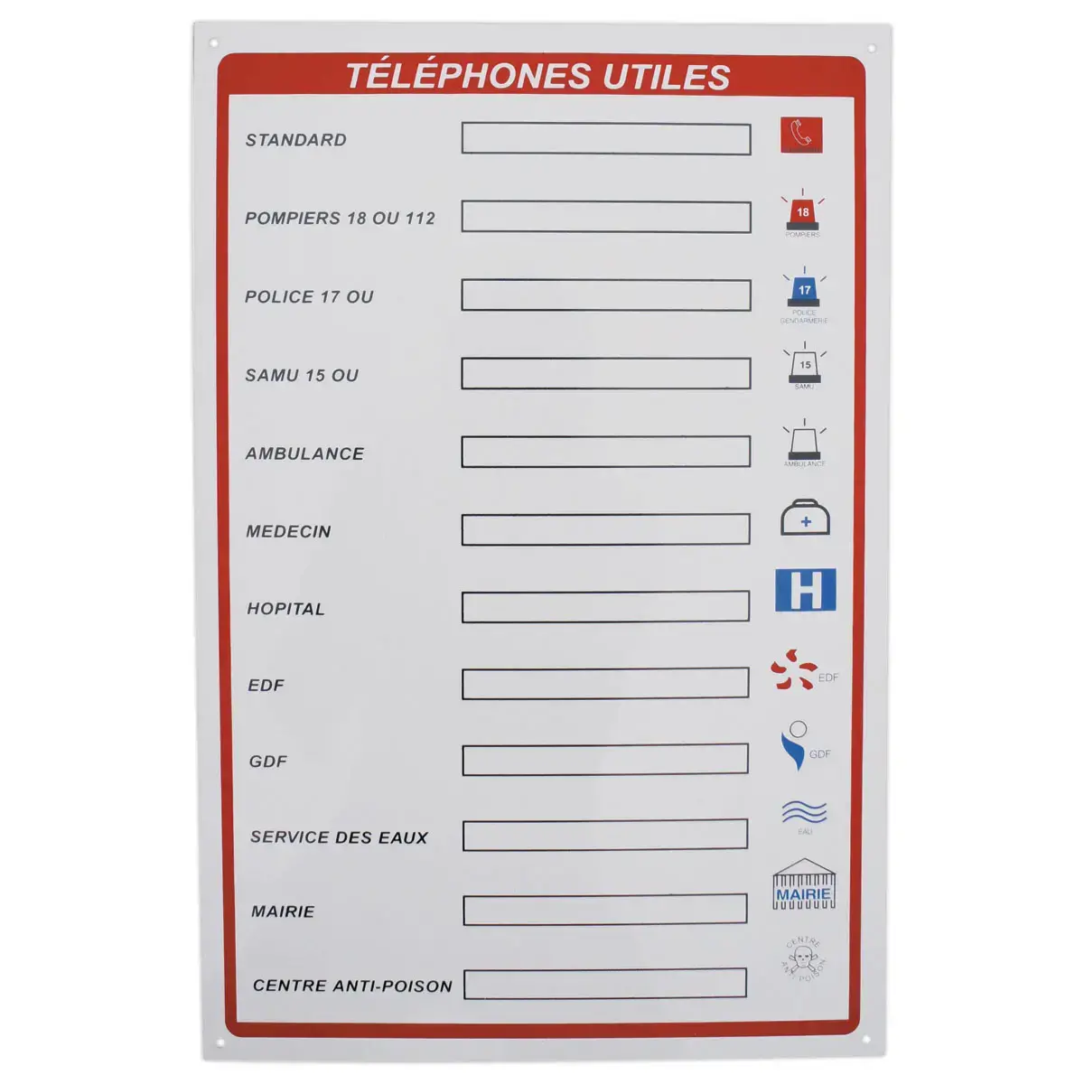 Nuttige telefoonnummers