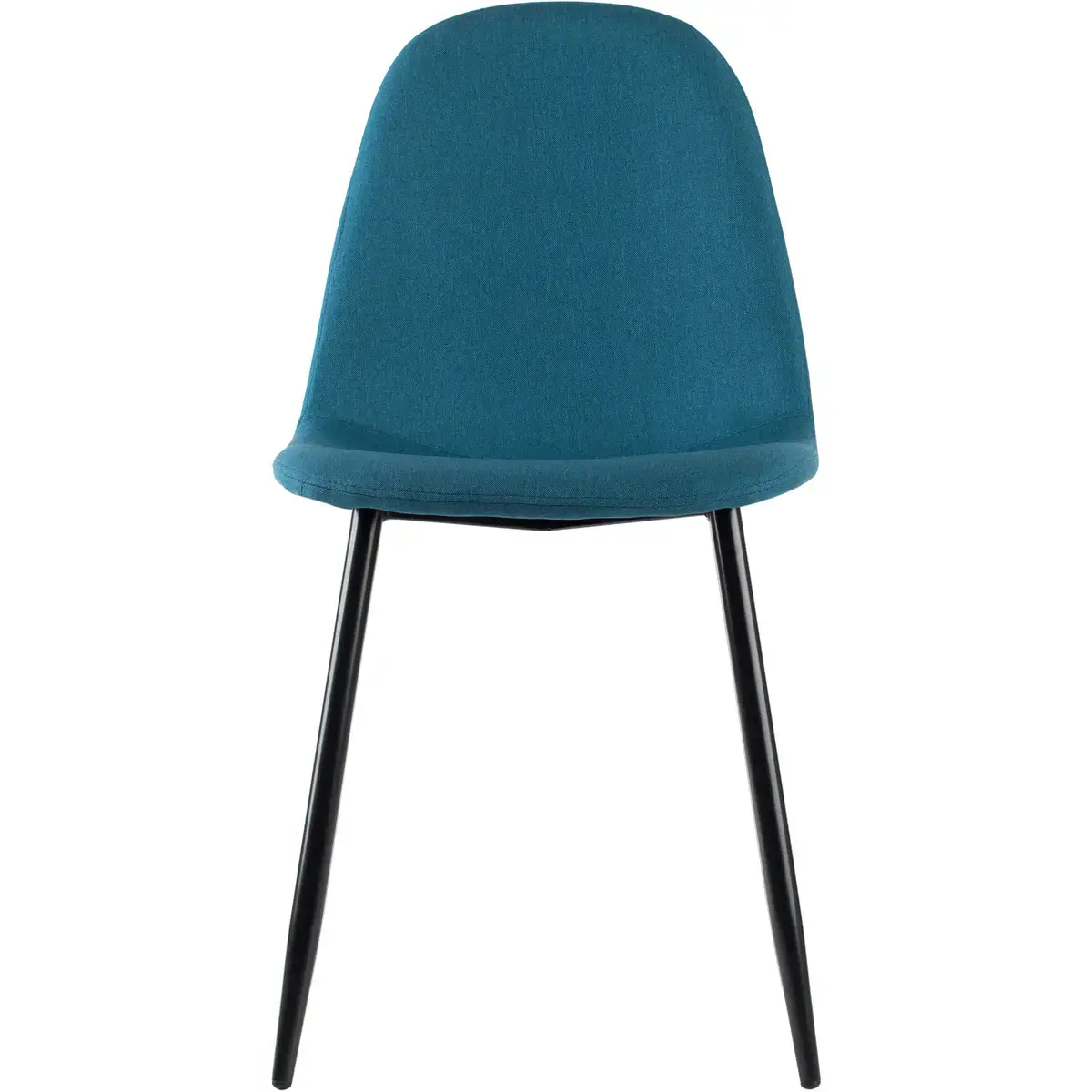 2 Stoelen MUST H87 x D54 x B45 cm zwart voet blauwe zitting gemonteerd