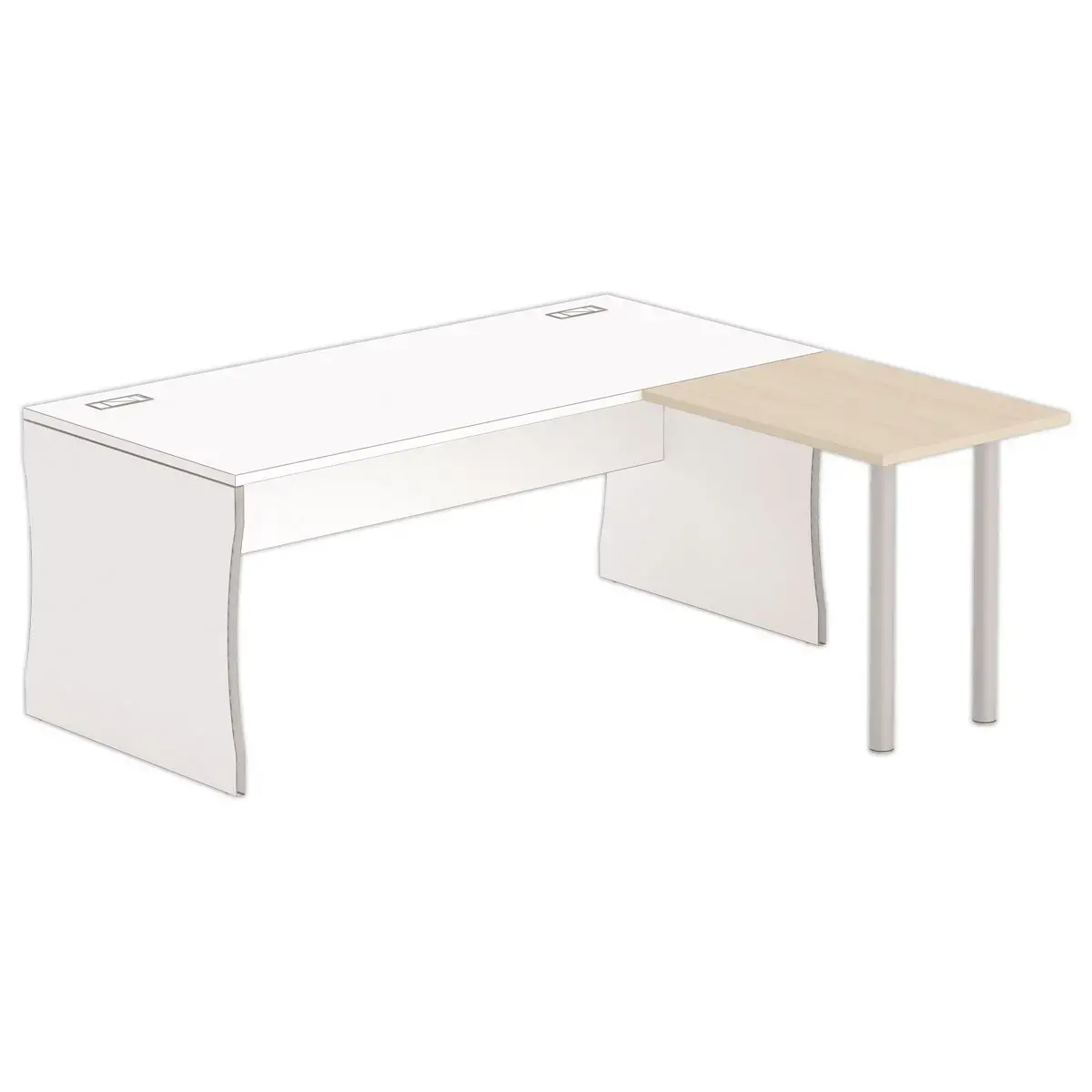 Retour BUDAPEST en BUENOS AIRES 80 x 60 acacia licht - aluminium poten