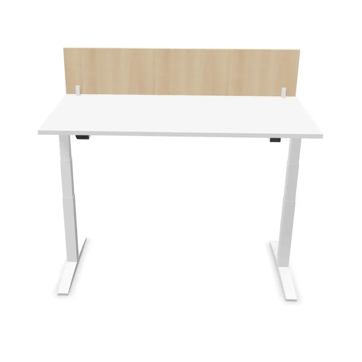 Bureau scheidingswand L. 160 licht acacia/wit 