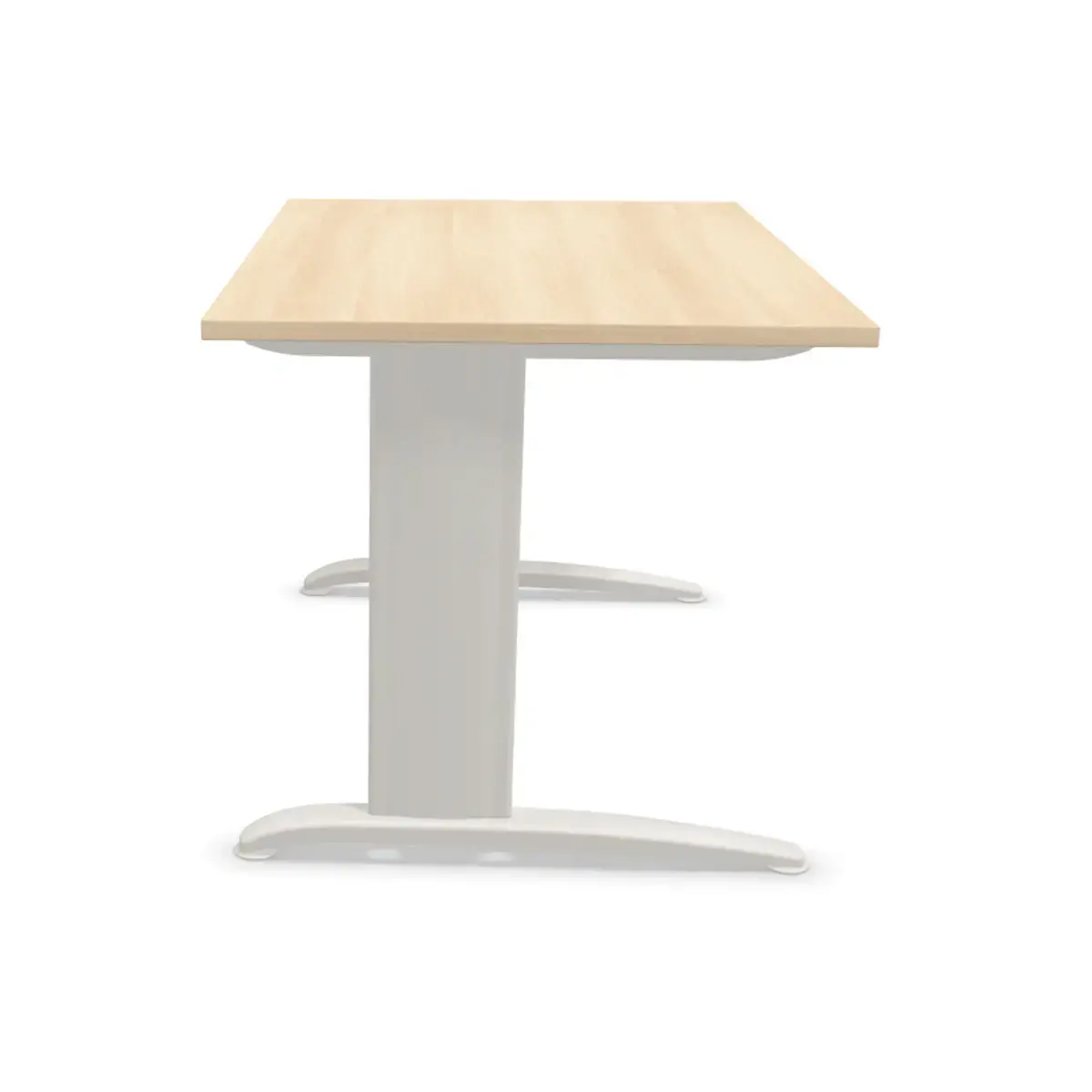 Bureau BUENOS AIRES - Acacia-blad en aluminium onderstel - 120x80 cm - FIDUCIAL OFFICE SOLUTIONS