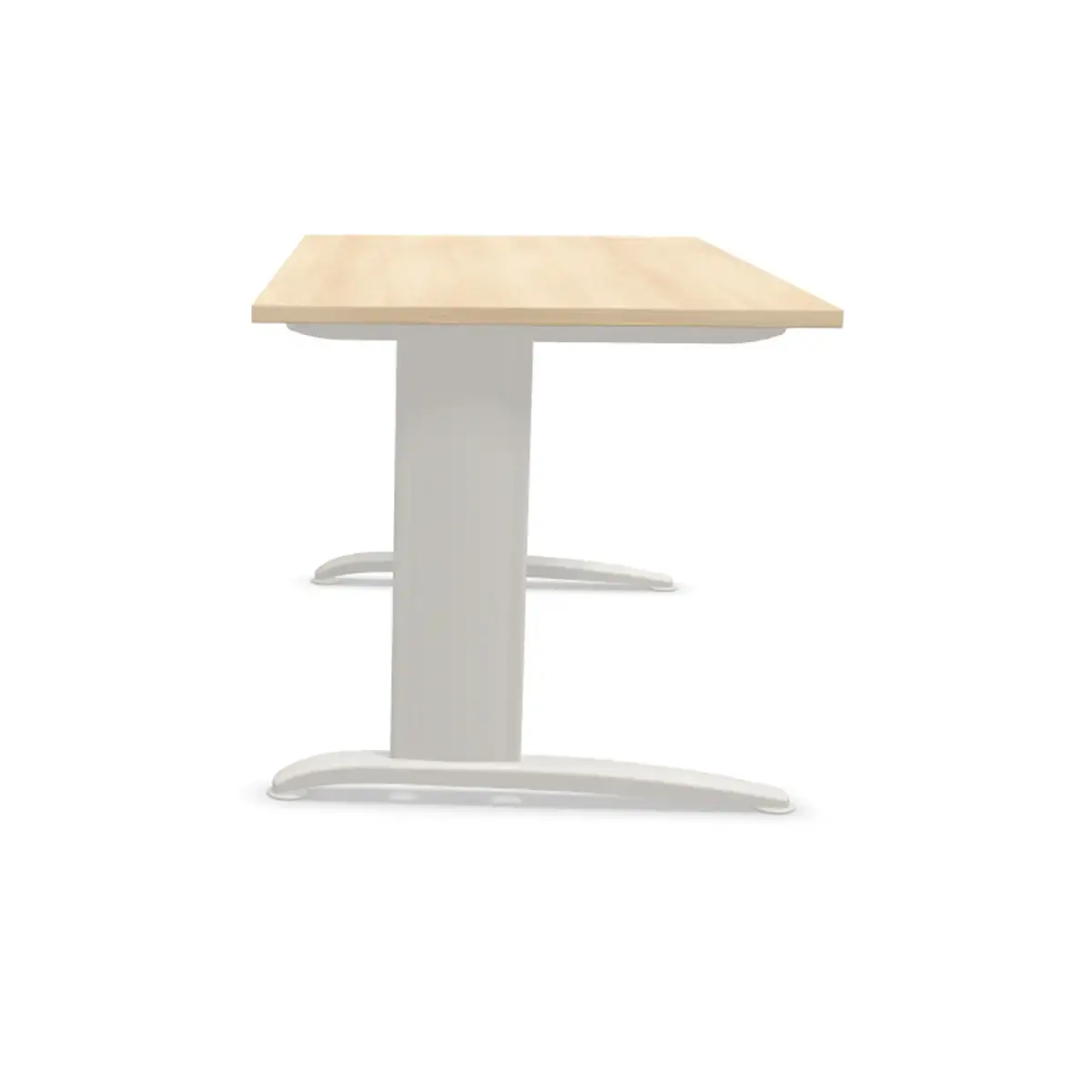 Bureau Buenos Aires - 140 x 80 - Licht acacia en aluminium poten 