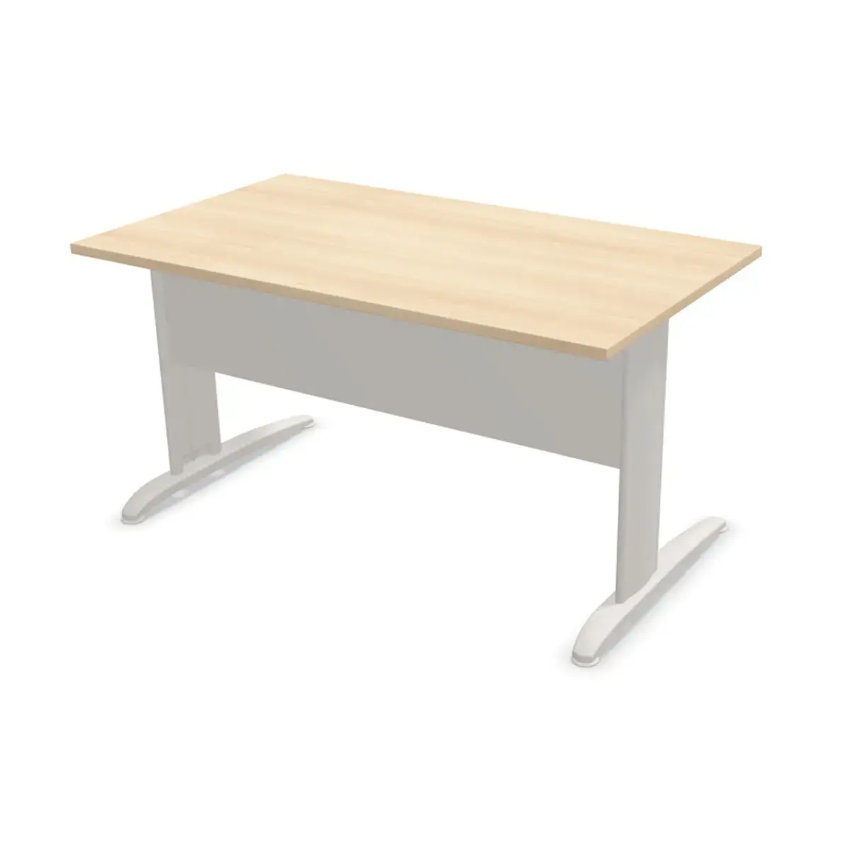 Bureau Buenos Aires - 140 x 80 - Licht acacia en aluminium poten 