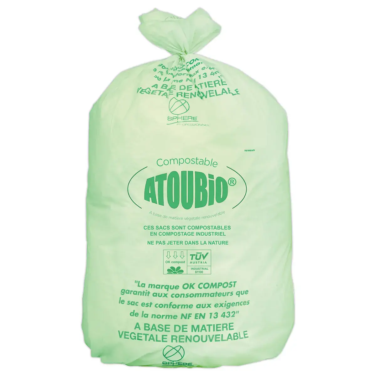 200  Groene vuilniszak voor dagelijks afval100 liter. 