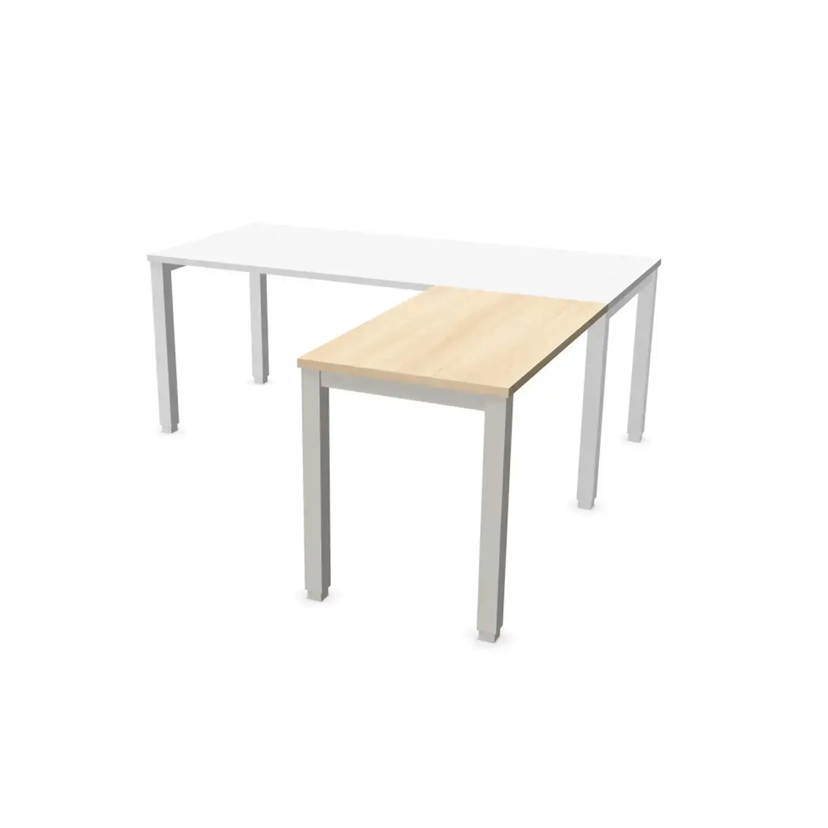 Retour BRUSSEL 98 x 60 acaciatafel - aluminium poten 