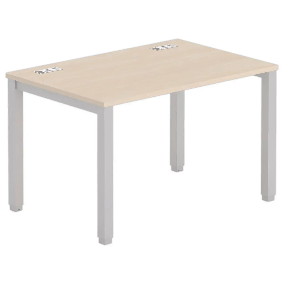 Bureau BRUXELLES 120 x 80 acacia - aluminium voeten