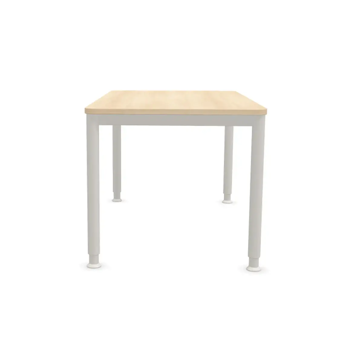 Tafel 140 x 80 acacia licht - aluminium poten