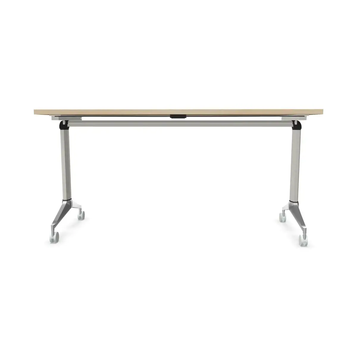 Klaptafel met wieltjes - 150 x 70 cm - Acacia/alu