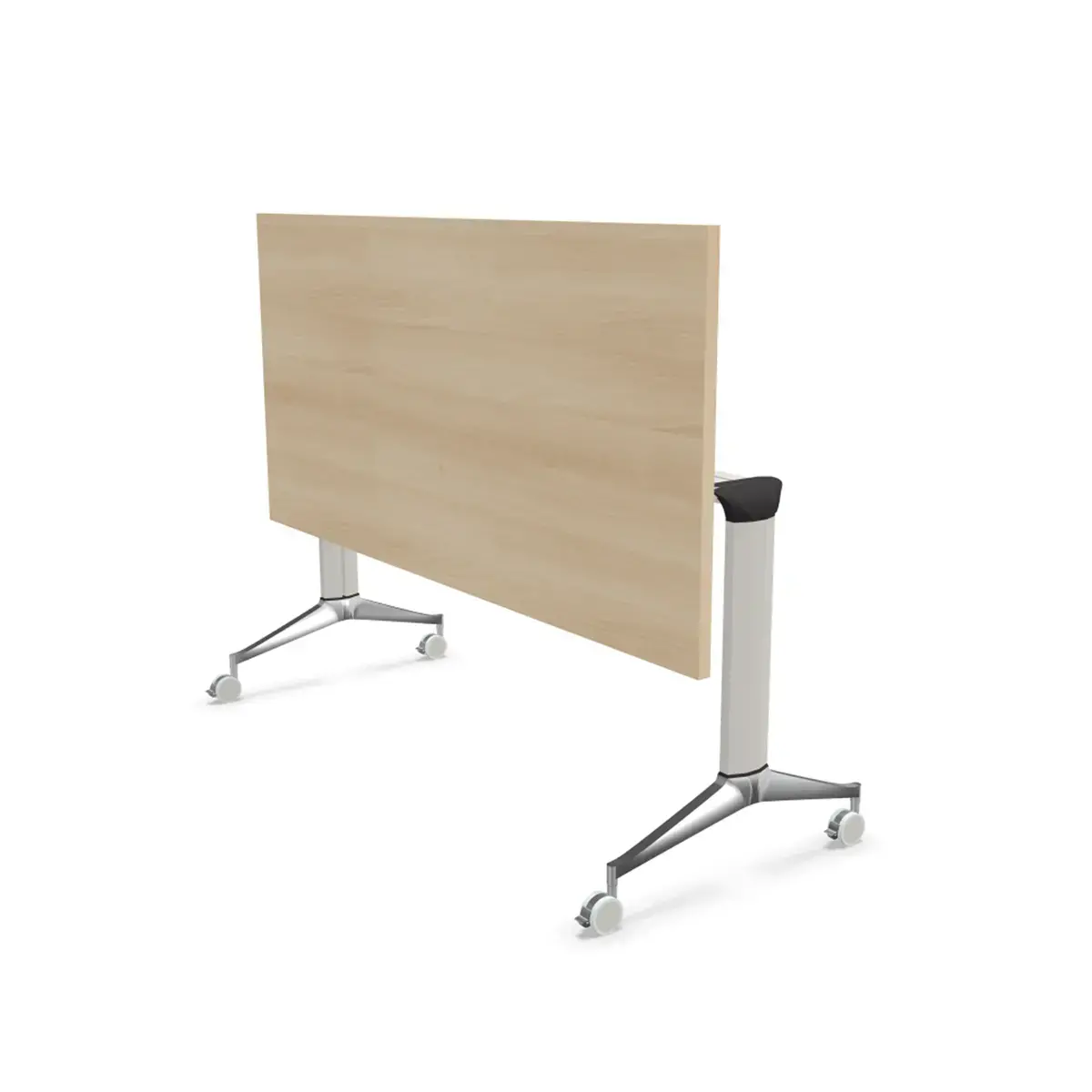 Klaptafel met wieltjes - 150 x 70 cm - Acacia/alu
