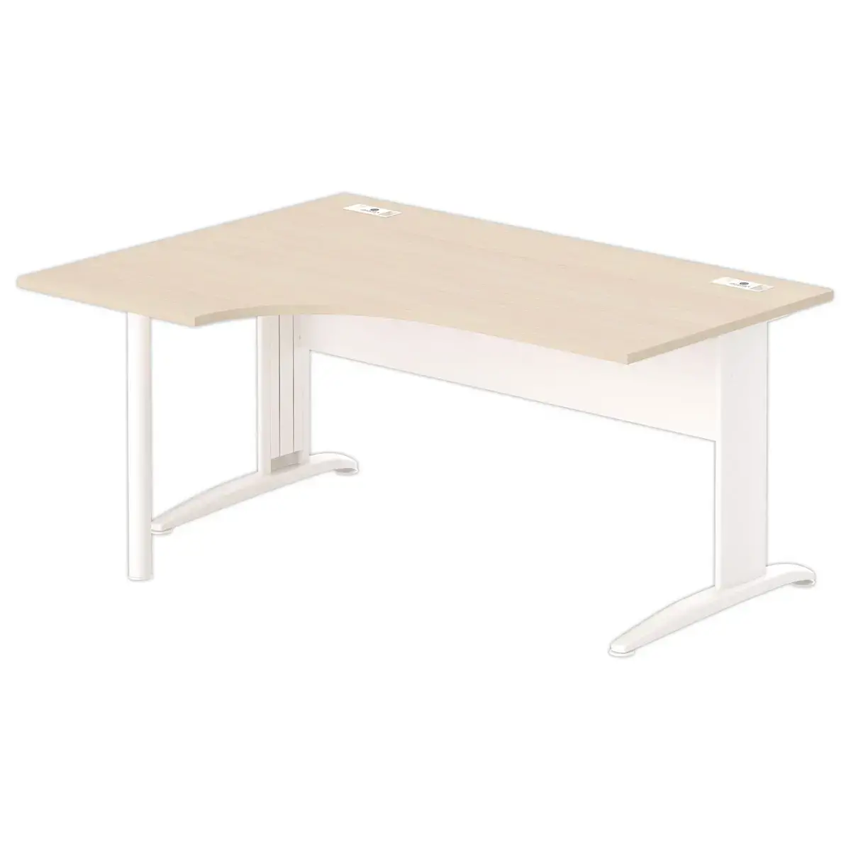 Bureau BUENOS AIRES compact terug naar links acacia licht/wit, L160