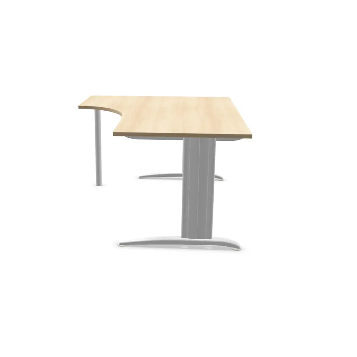 Bureau BUENOS AIRES compact terug naar links acacia licht/wit, L160