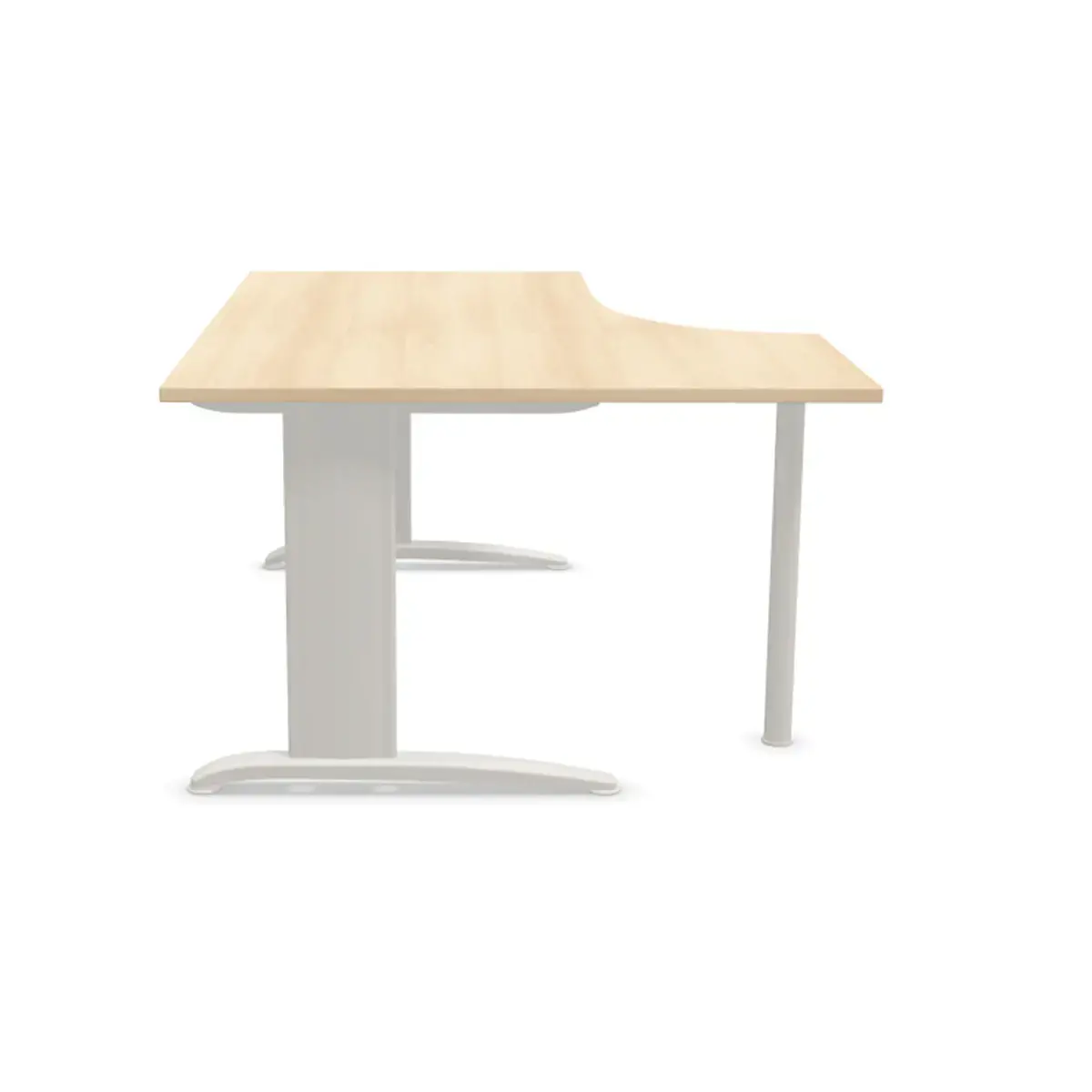 Bureau BUENOS AIRES compact terug naar links acacia licht/alu