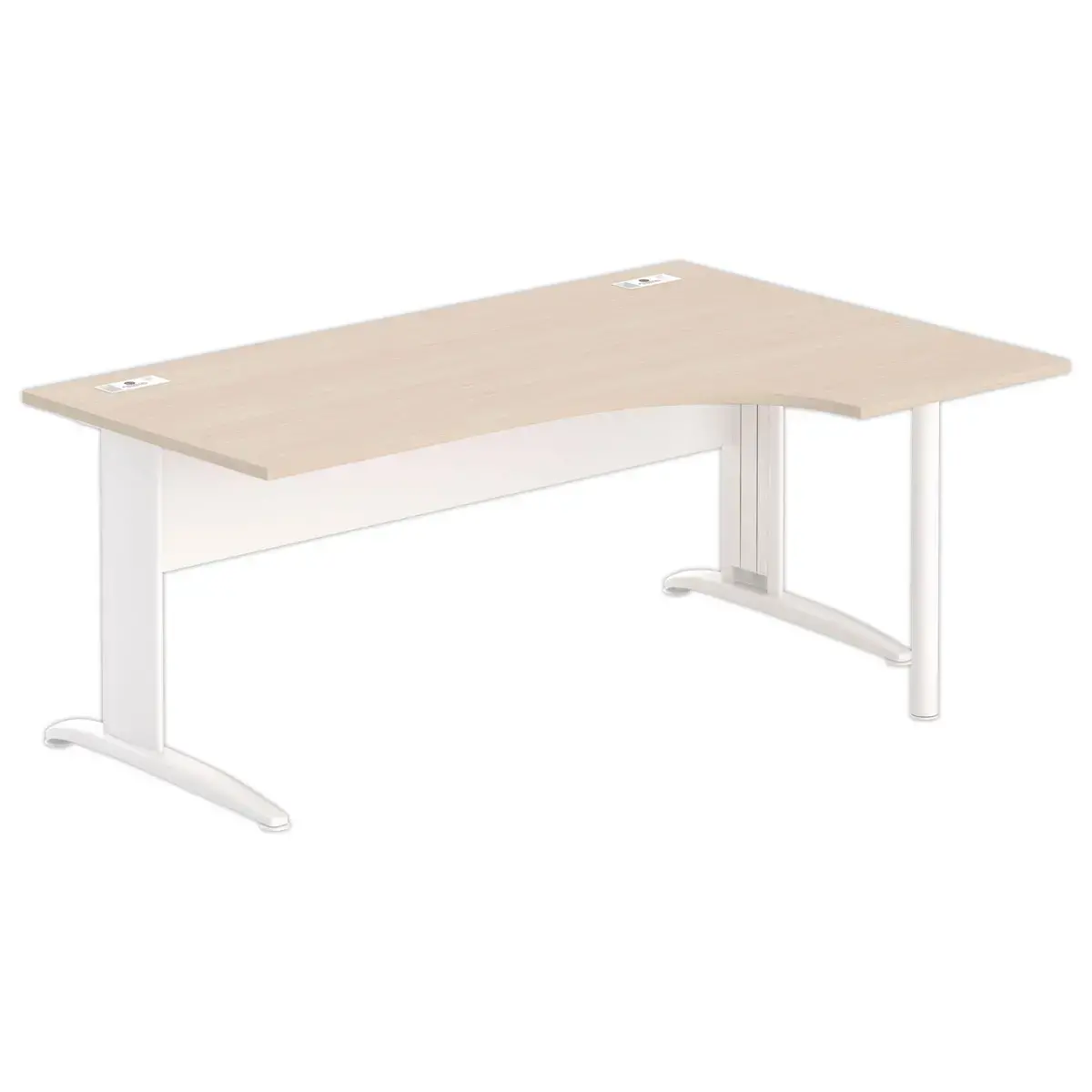 Bureau BUENOS AIRES compact terug naar rechts acacia/wit, L180
