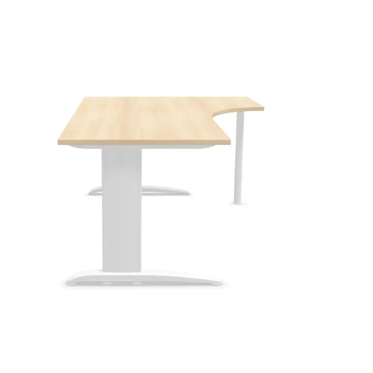 Bureau BUENOS AIRES compact terug naar rechts acacia/wit, L180