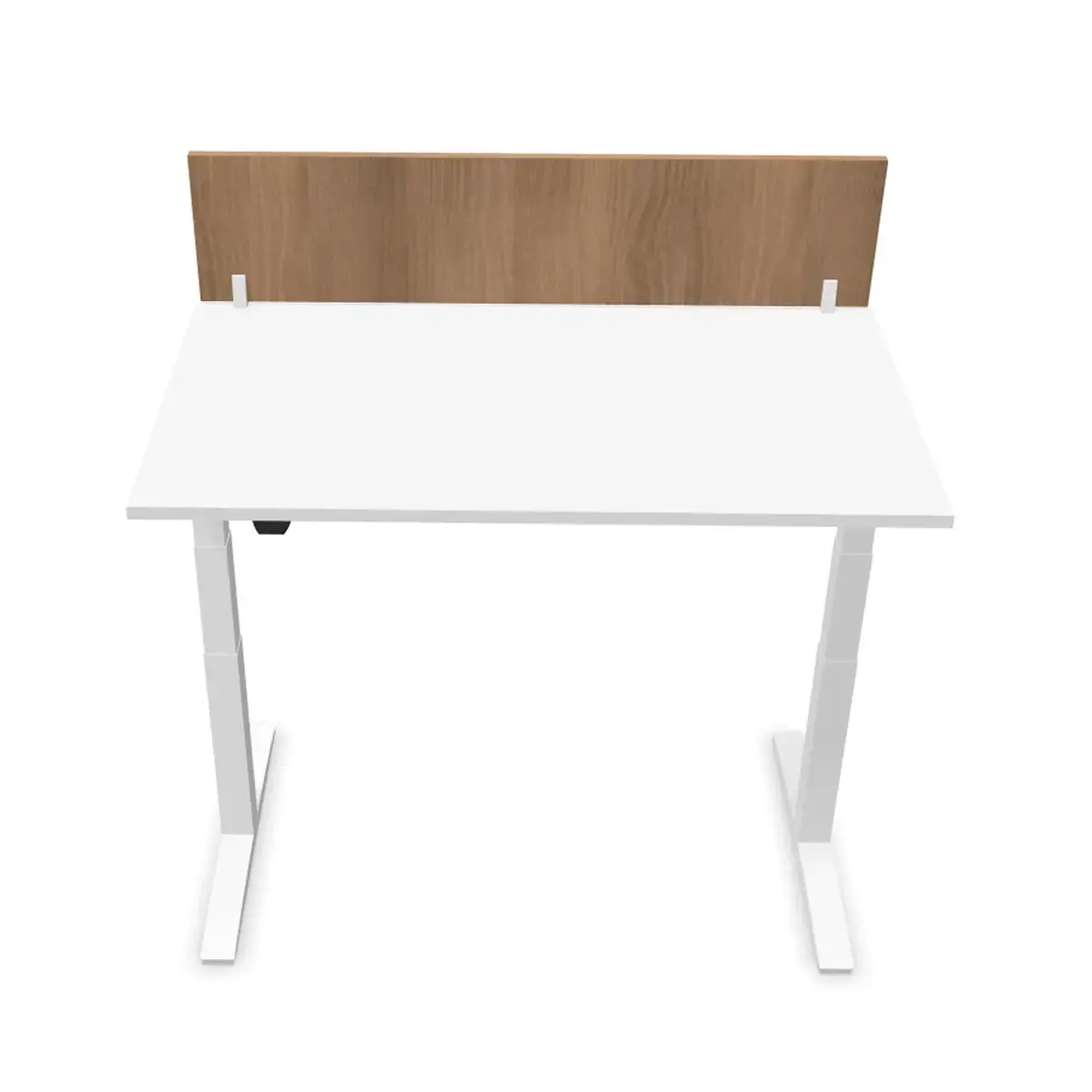 Kantoordivider L 140 notenhout/wit 