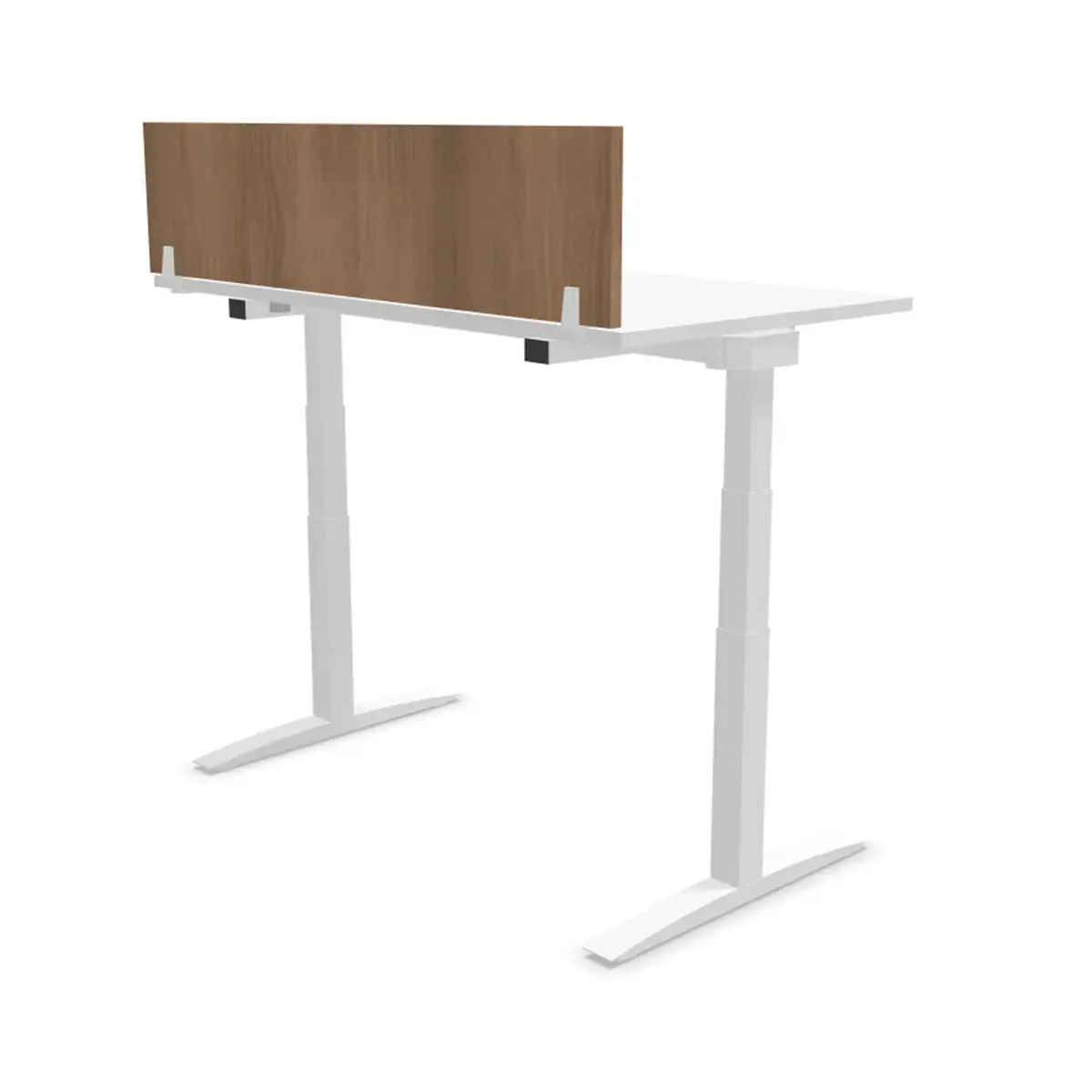 Kantoordivider L 140 notenhout/wit 