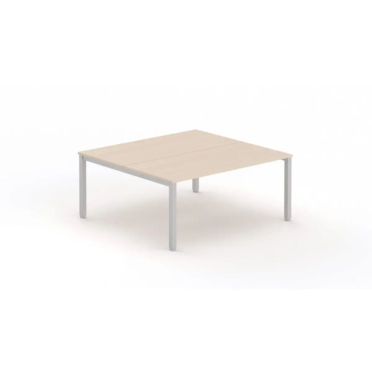 Bureau vis-à-vis 4 poten 140 X 160 X 74 acacia/alu