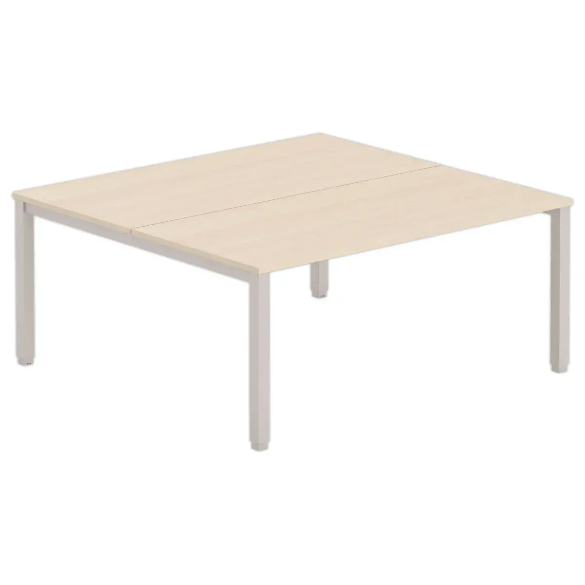 Bureau tegenover 4 poten 160 X 160 X 74 acacia/alu
