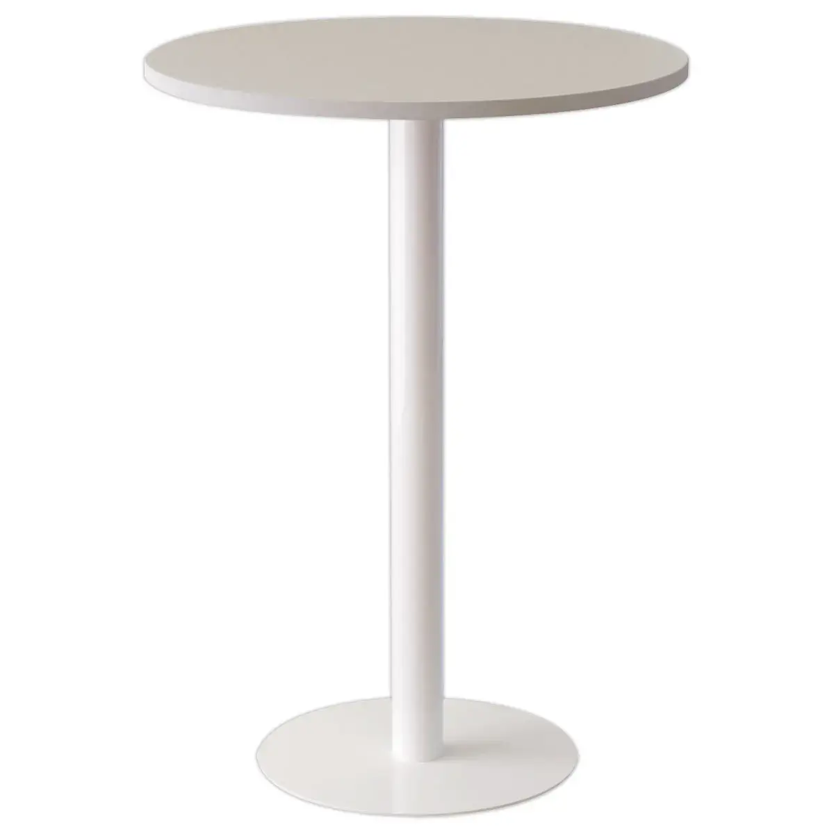 Statafel met wit blad Ø 80 cm