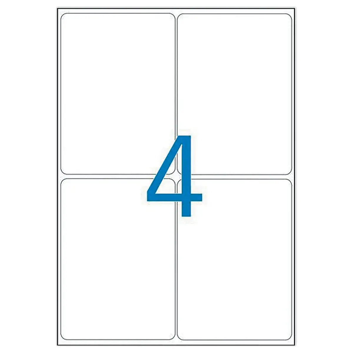 25 Verwijderbare laserlabels 99,1x139 mm 100 labels/doos