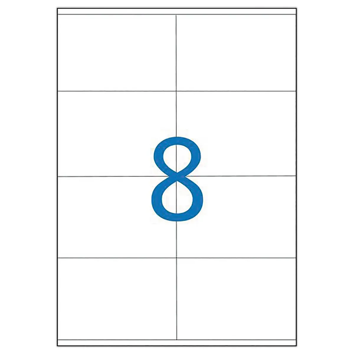 100  Multifunctionele etikettenvellen 105x70 mm, oftewel 800 etiketten/doos 