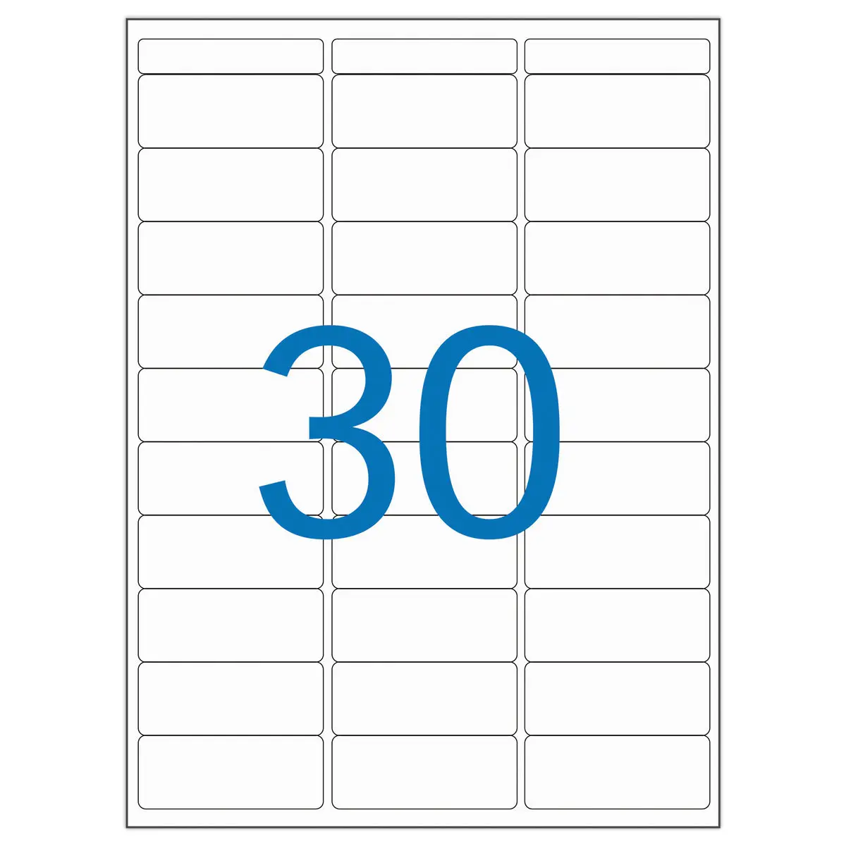 16 Multifunctionele etiketten vellen 19x38 mm, wit - 480 etiketten