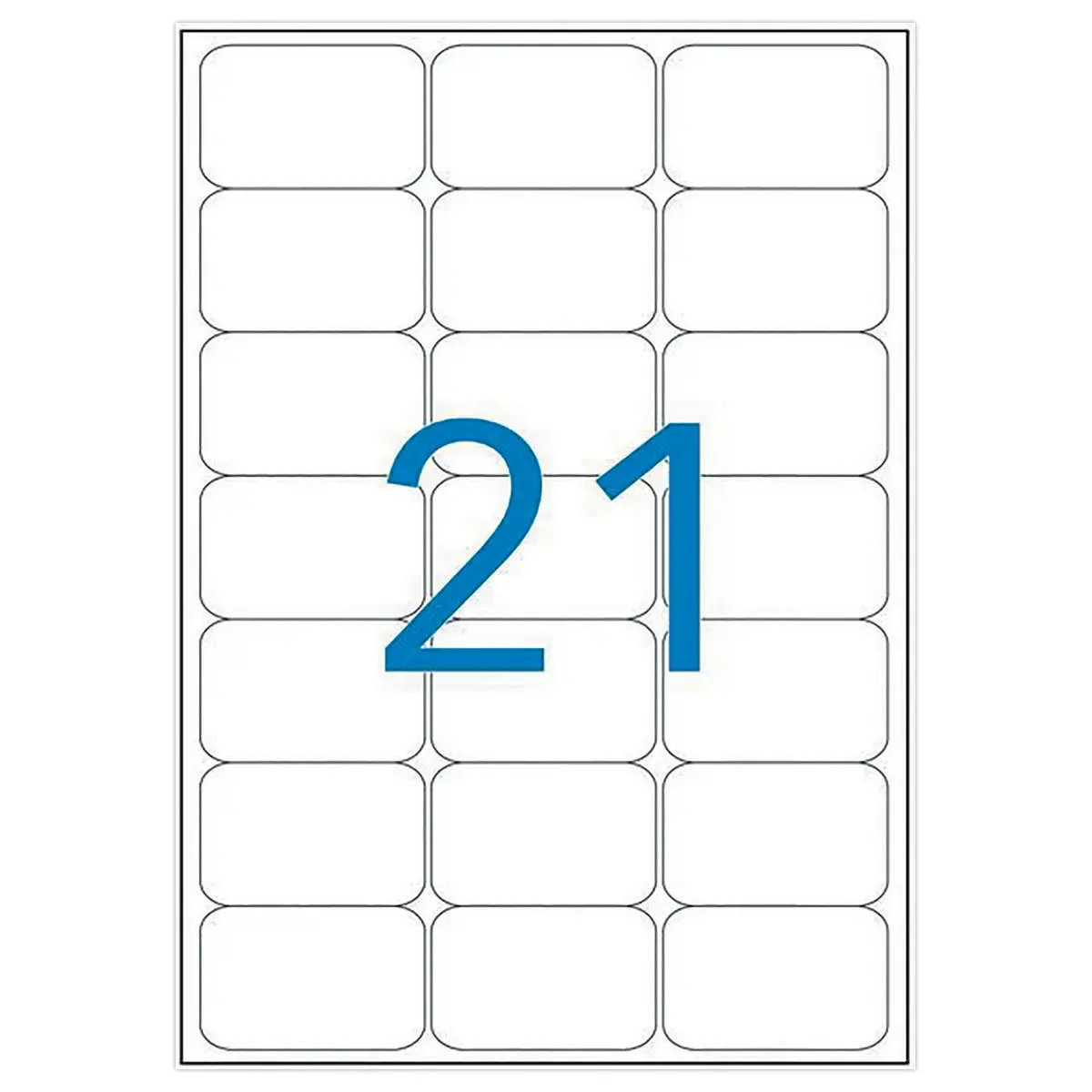 20 Onveranderlijke laseretiketten 63,5x38,1mm 420 etiketten wit