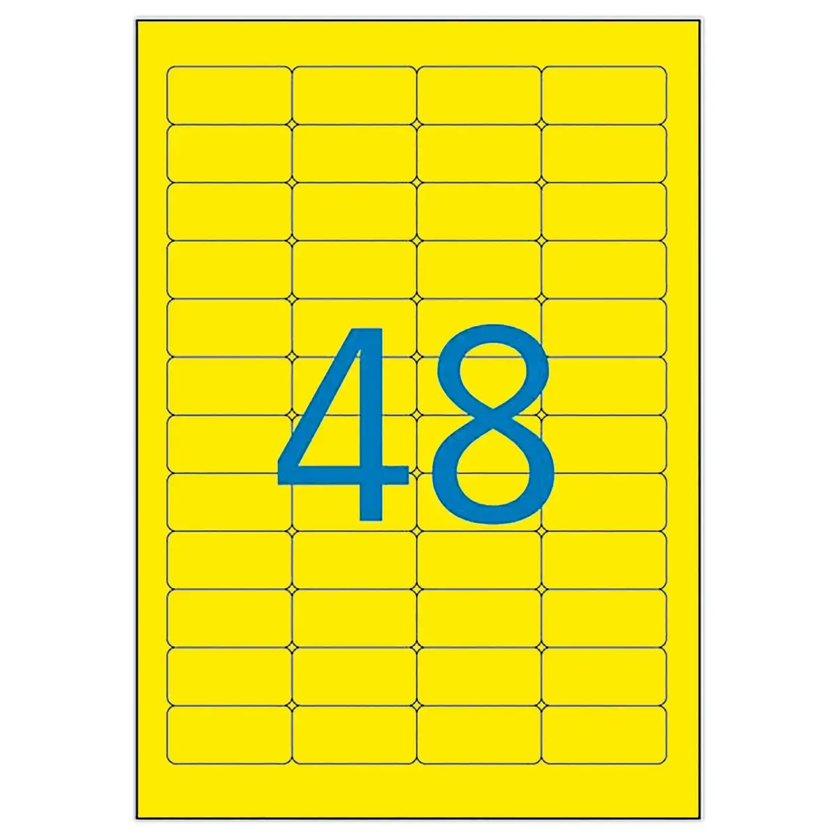 20 Onveranderlijke laseretiketten 45,7x21,2mm 960 etiketten geel