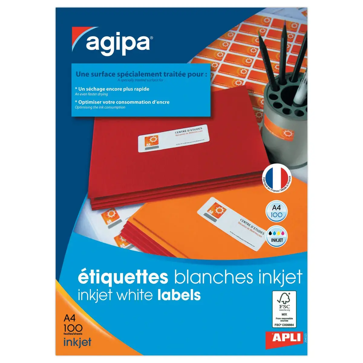 100  Inktjet etiketten vellen 99,1x33,9 mm 1600 etiketten/doos 