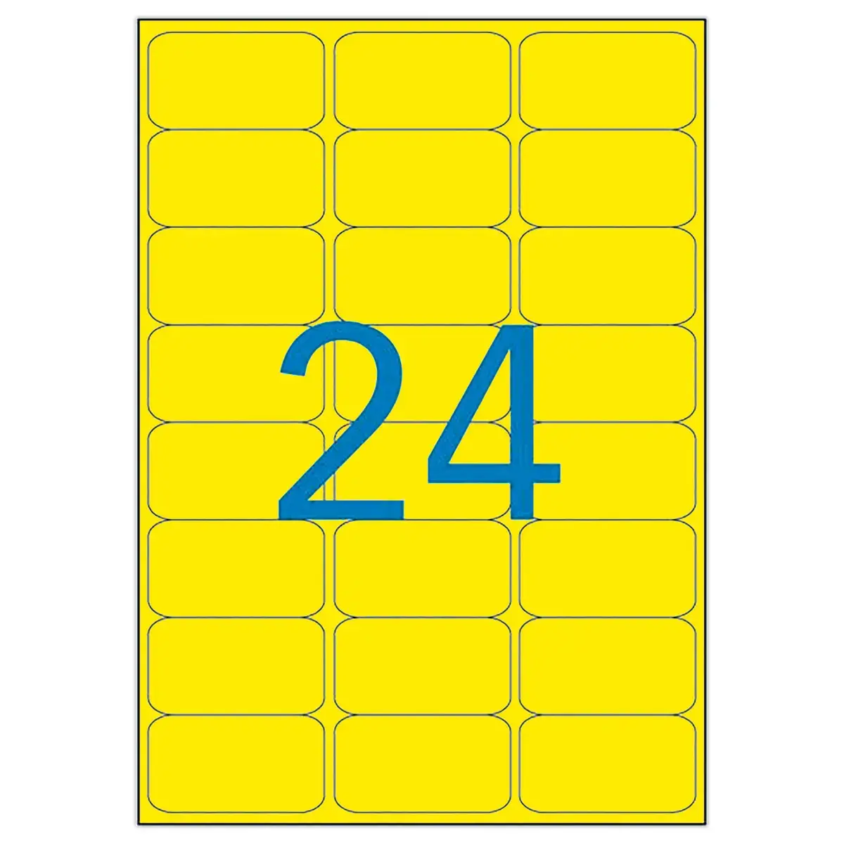 20 Etikettenvellen L63,5xH33,9 mm 480 etiketten/doos, geel