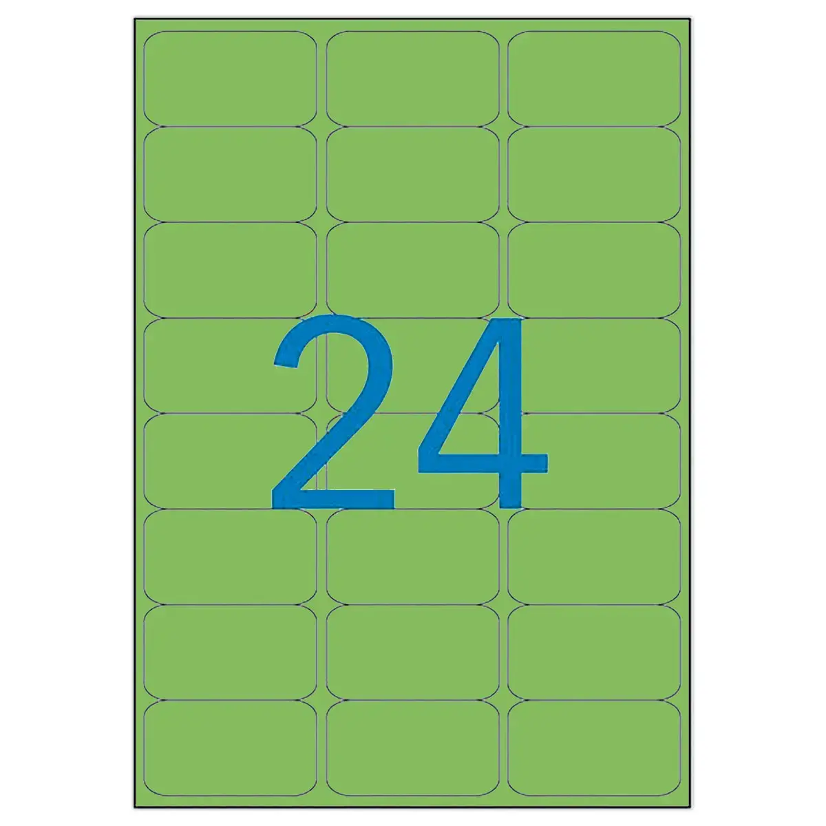 20 Etikettenbladen L63,5xH33,9 mm 480 etiketten/doos, groen