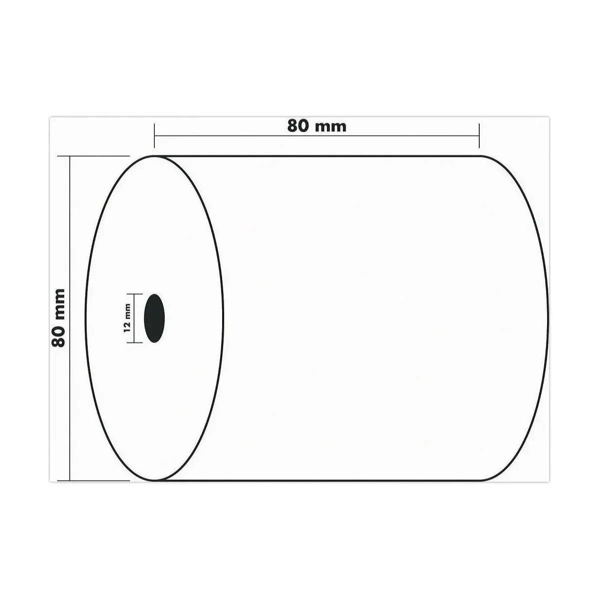 10 papierrollen voor kassa's en betaalautomaten 80x80mm 72 meter