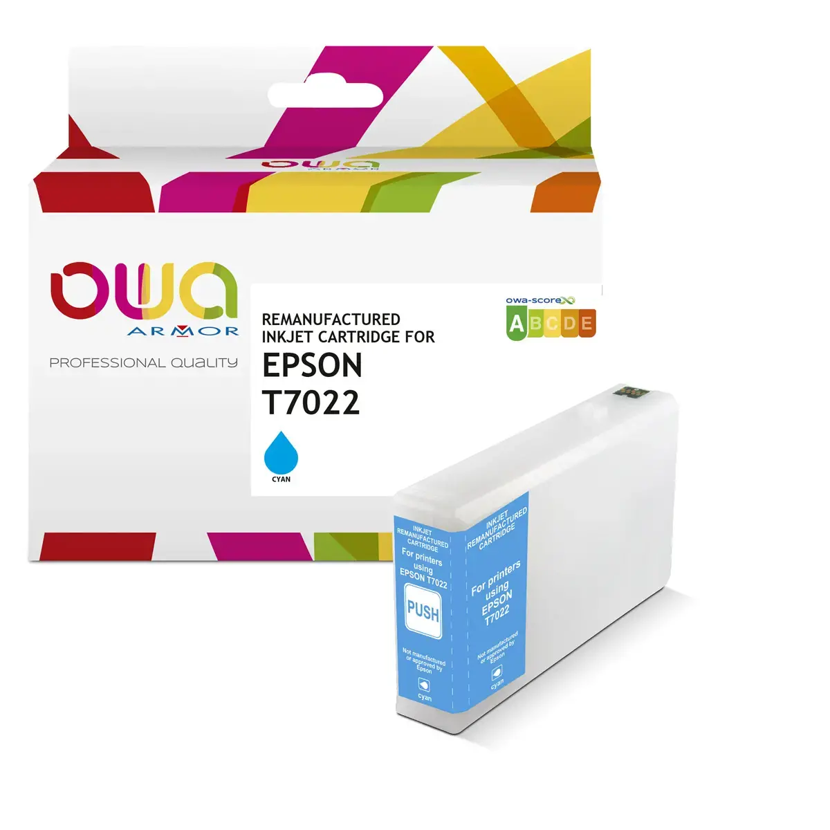 Inkjetcartridge ARMOR equivalent aan Epson T7021 - Zwart