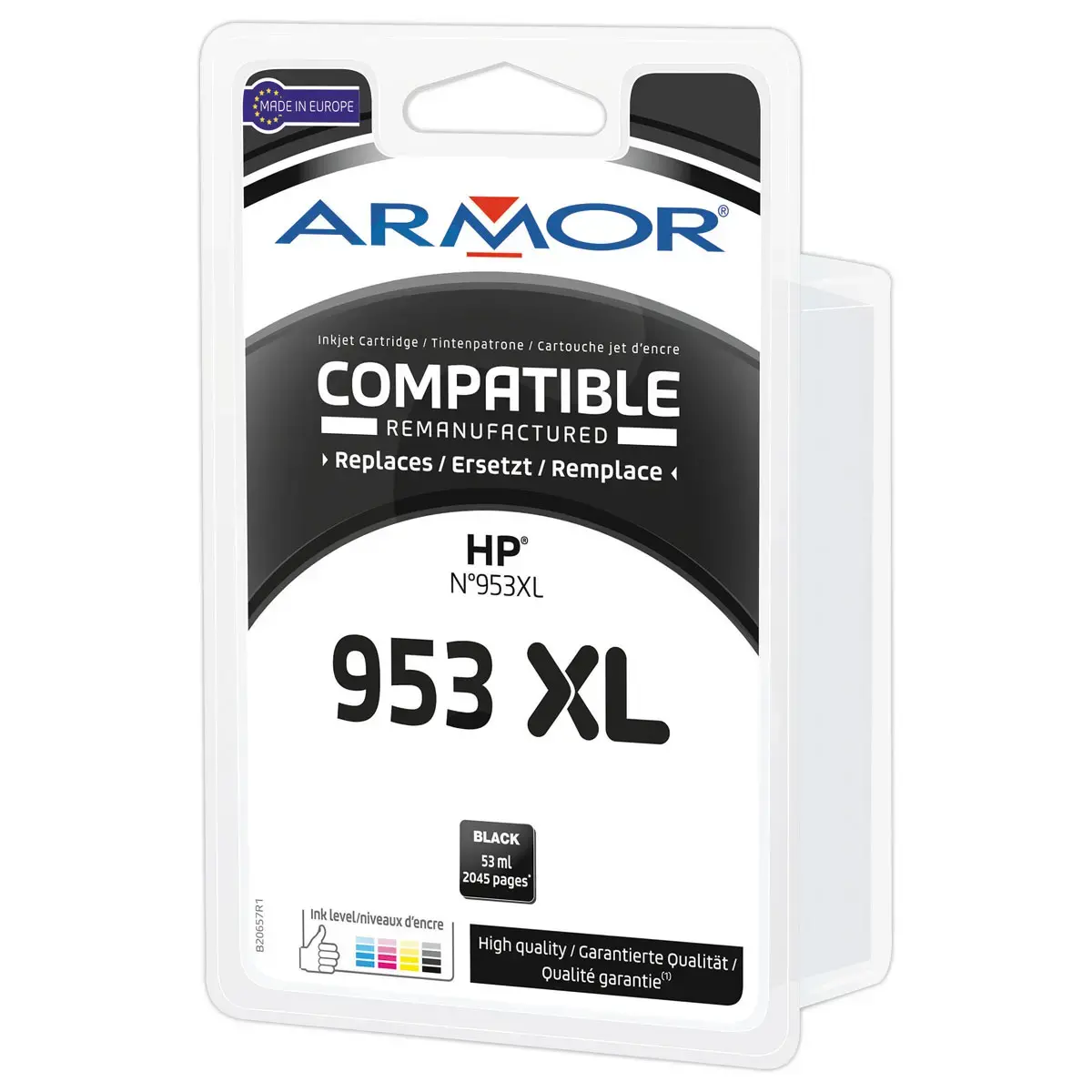 Inkjetcartridge ARMOR equivalent aanHp 953XL zwart