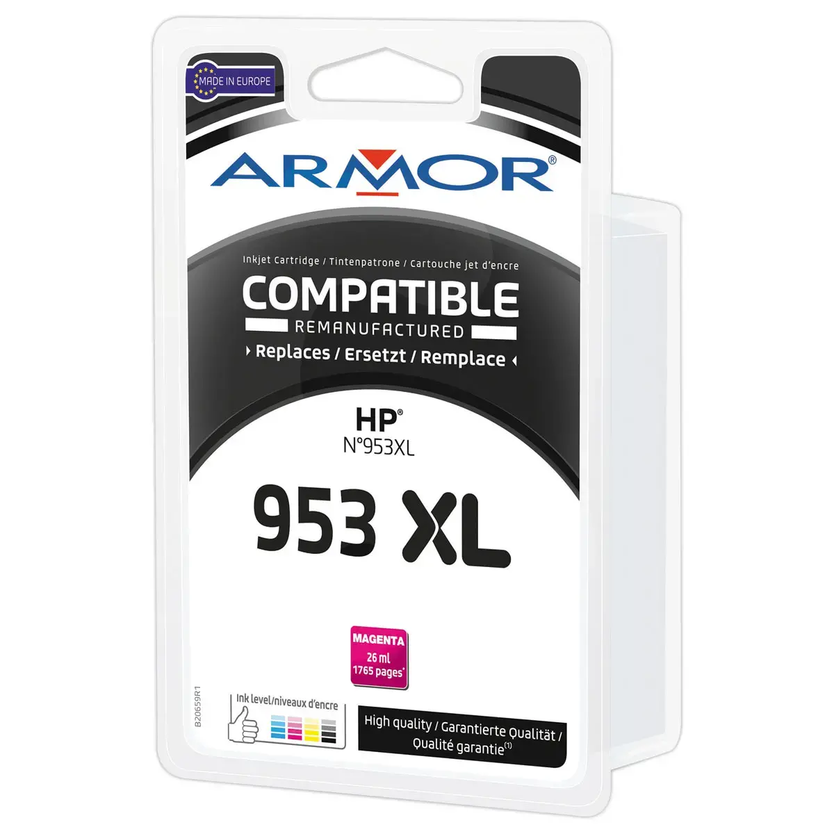 Inkjetcartridge ARMOR magenta equivalent aan HP 953XL