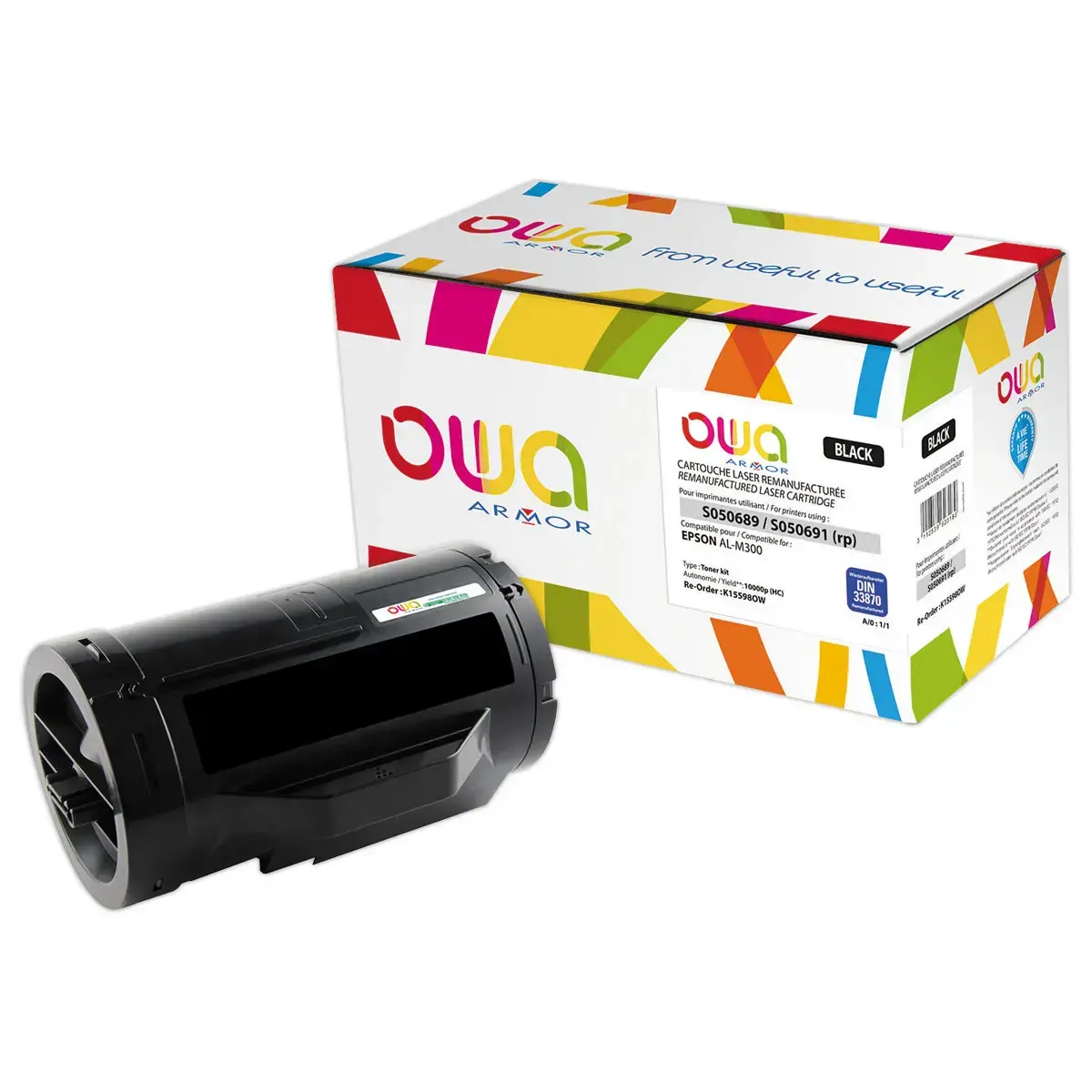 Cartridge ARMOR equiv. Epson AL-M300 C13S050691 zwart