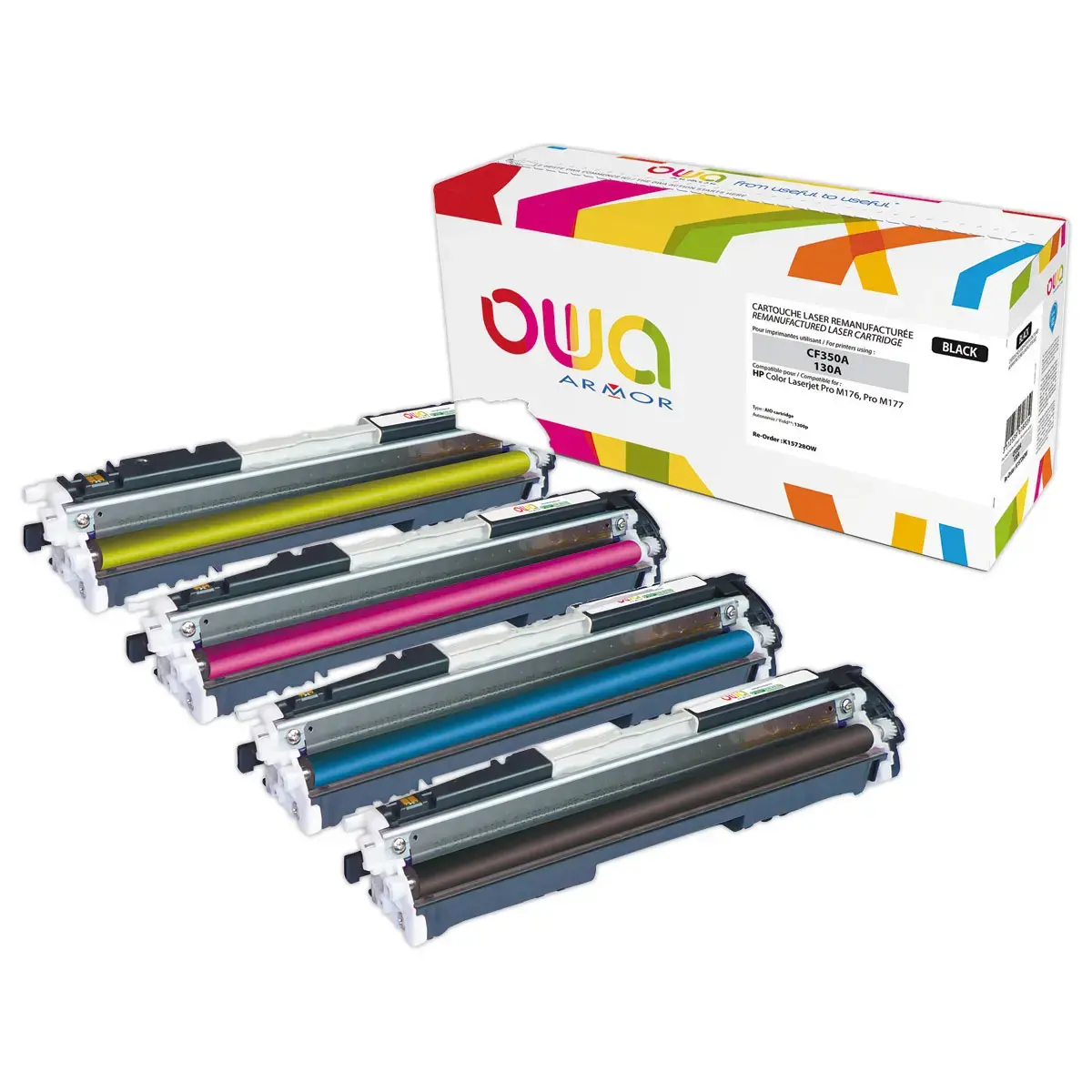 Cartridge ARMOR equiv. HP 130A cyaan 
