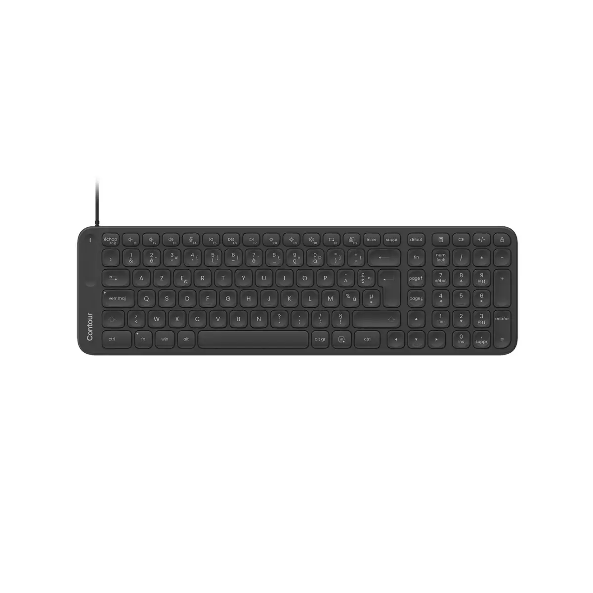 Bedraad toetsenbord Balance Contour Design - Zwart
