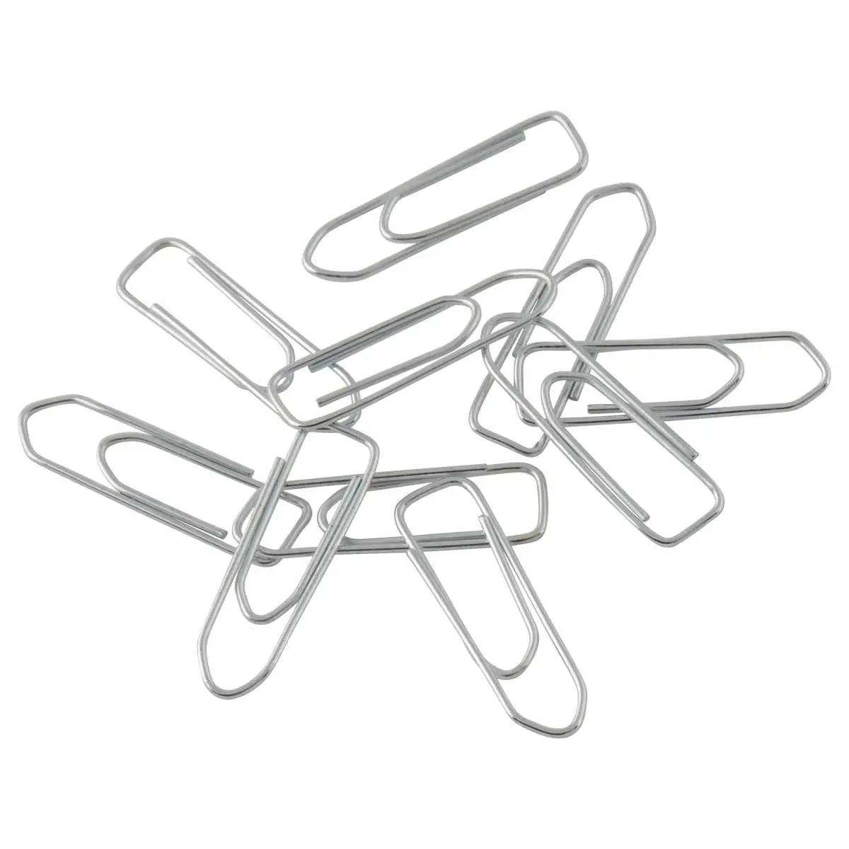 100  Paperclips met visgraatpunt in gegalvaniseerd staal - 25 mm 