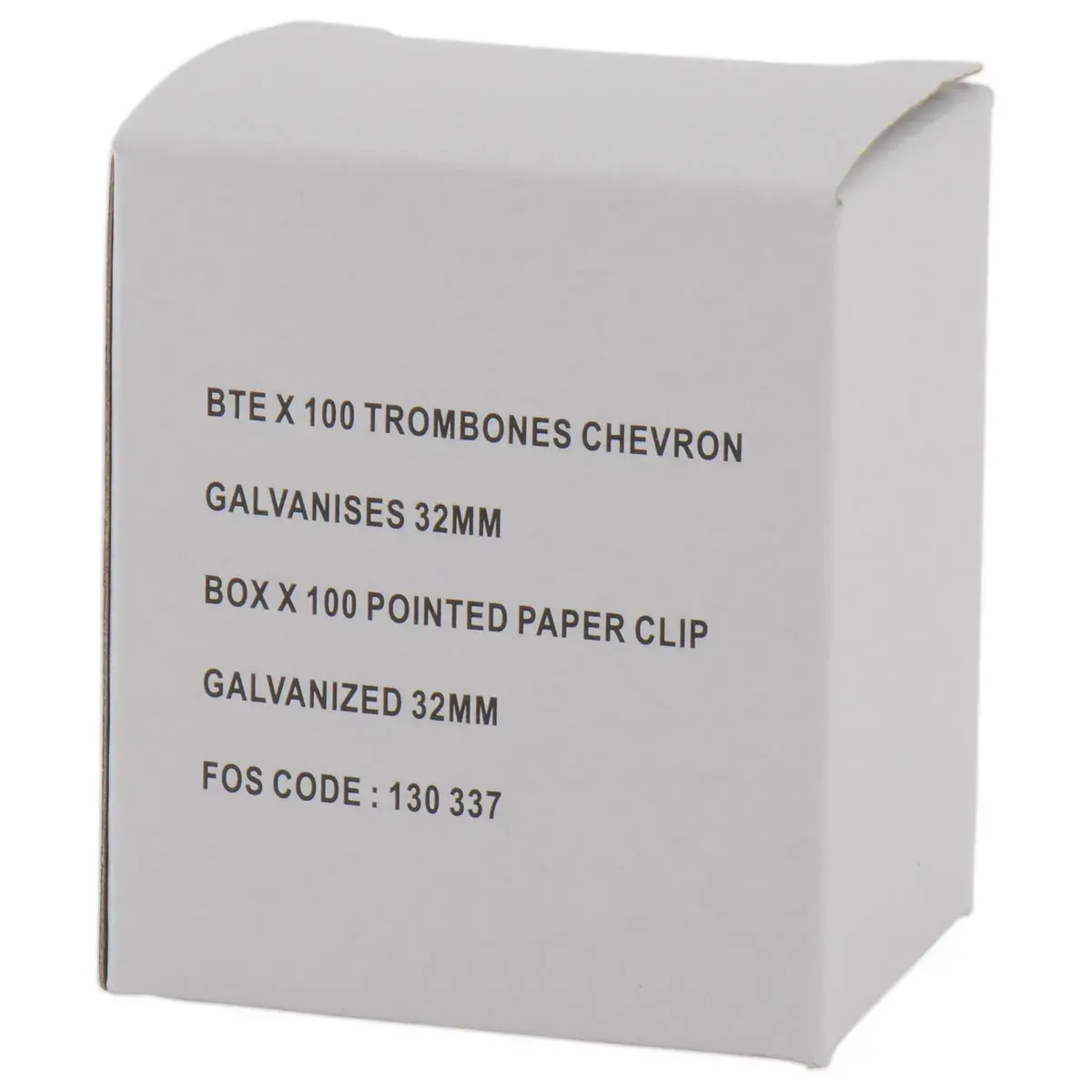 100  Paperclips met visgraatpunt in gegalvaniseerd staal - 32 mm 