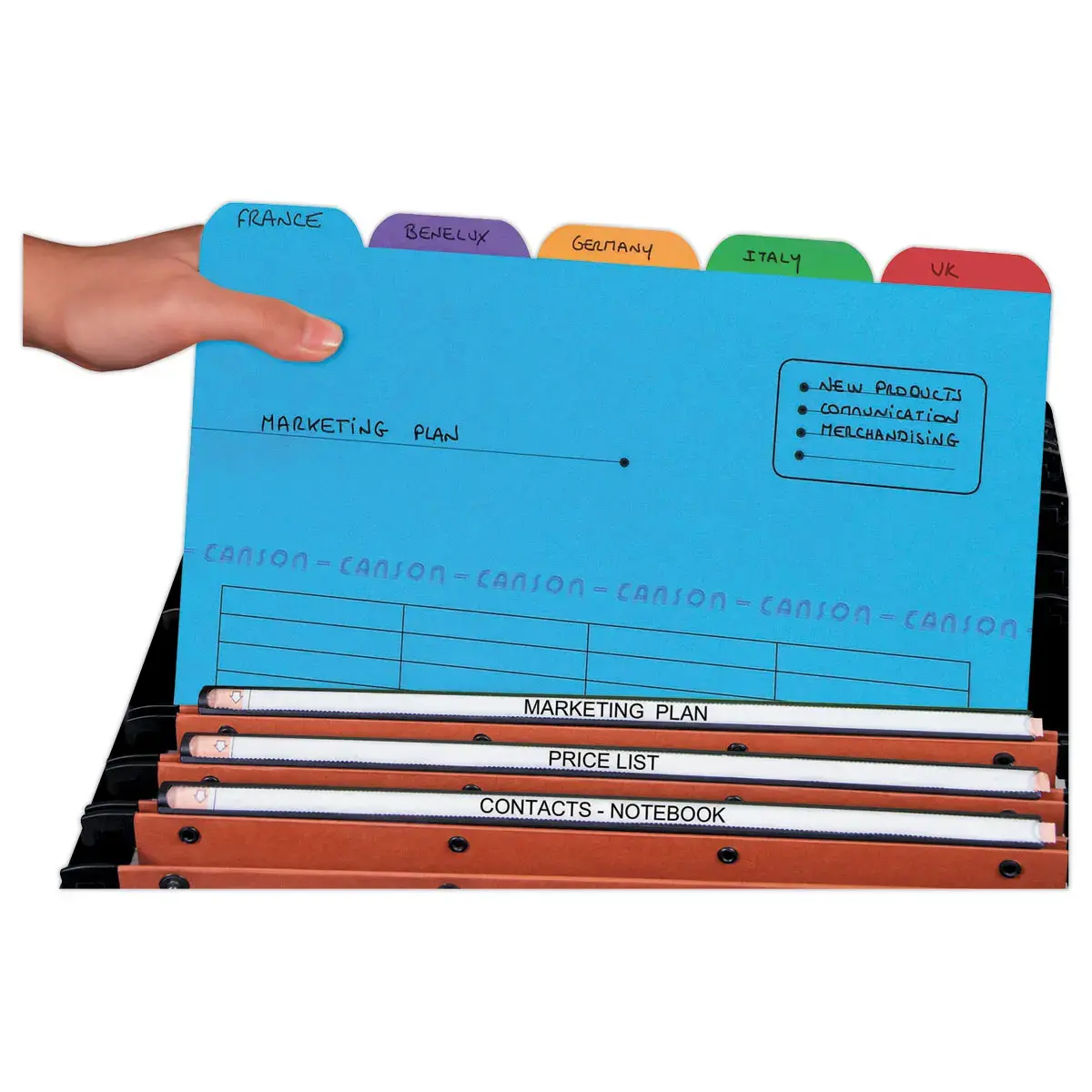 5  Submappen Ultimate voor hangmappen - 5 tabbladen - OXFORD 