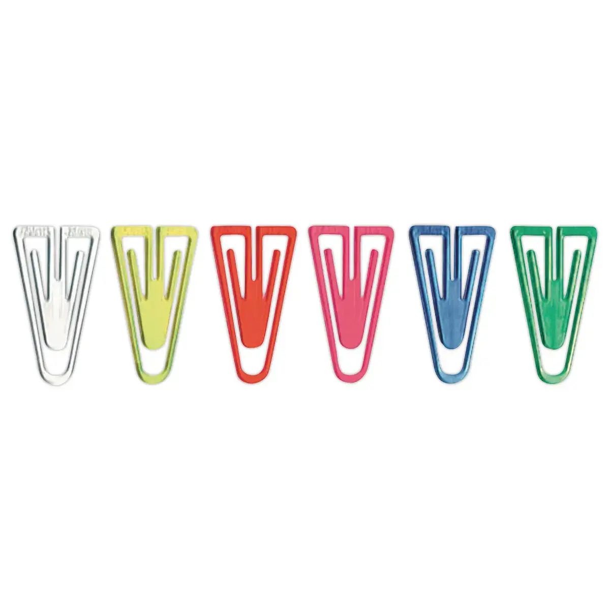 100  PLastic matte paperclips 25 mm - kleurassortiment 