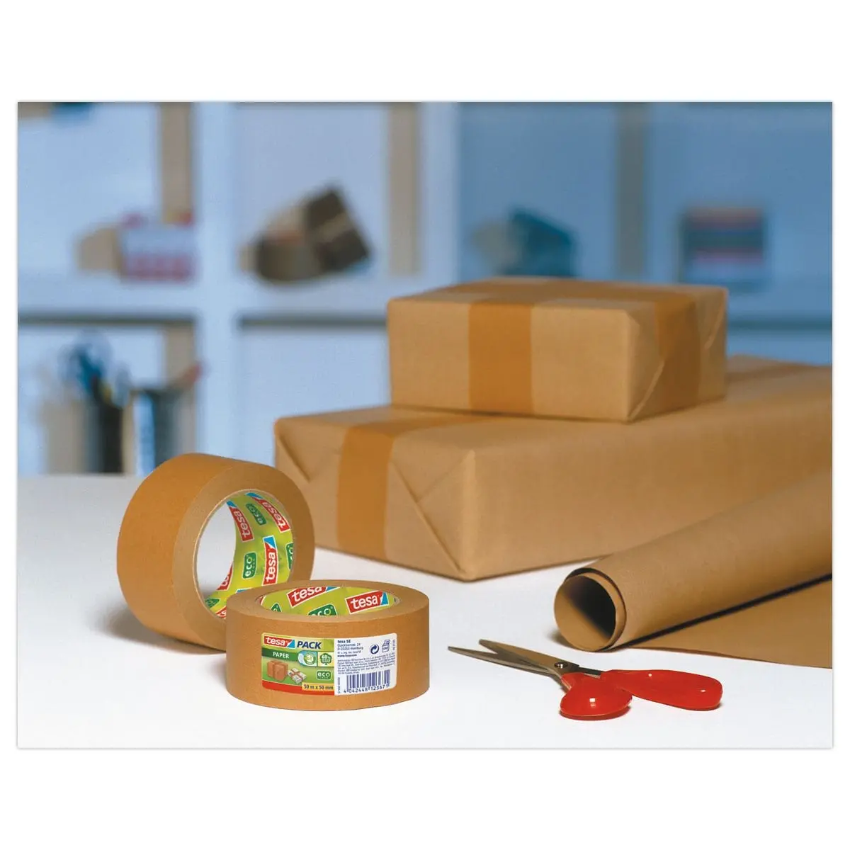 Kraft tape tesa® rol van 50 mm x 50 m bruin