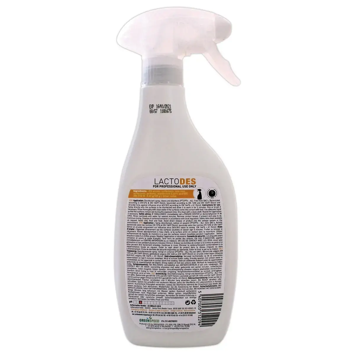Ontsmettende spray Lacto Des 500 ml 