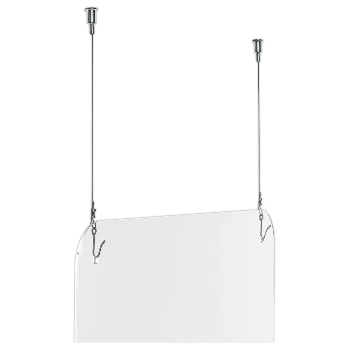 Beschermend scherm op te hangen met fixatiekit